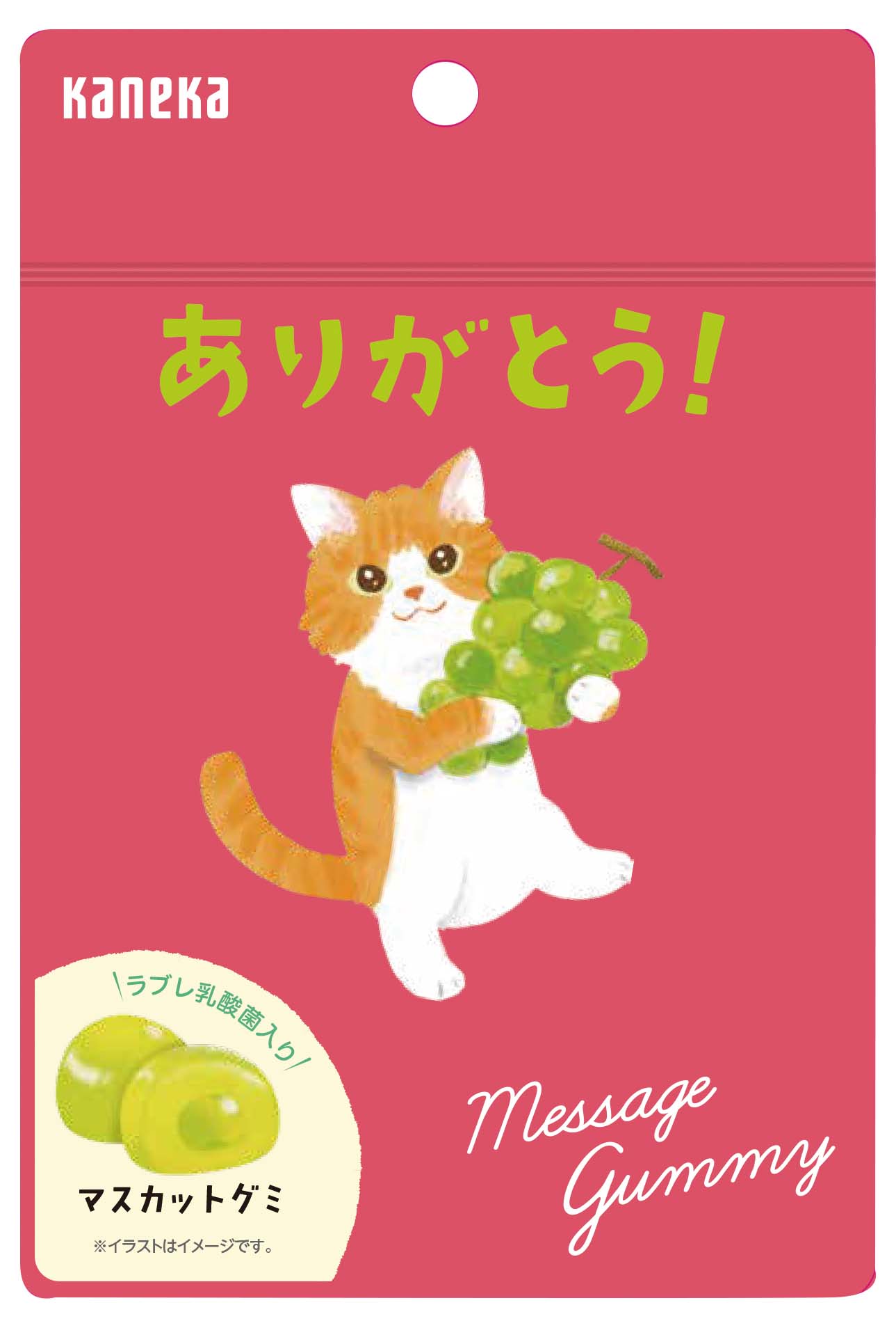 メッセージグミ　ありがとう（マスカット）